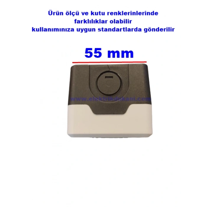 EMAS 1li Boş Buton Kutusu Sarı/Gri (Etanj Tekli Buton Kutusu)