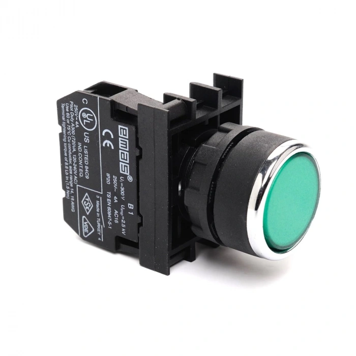 EMAS BUTON START 1NA YEŞİL DÜZ KAFALI