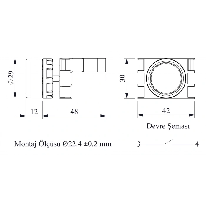 EMAS BUTON START 1NA YEŞİL DÜZ KAFALI