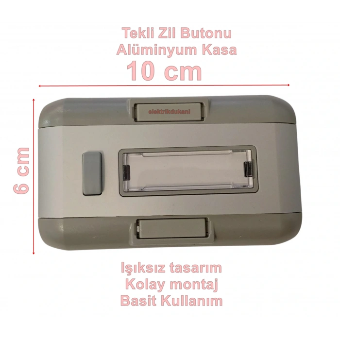 ENDER 1li Alüminyum Tekli Zil Paneli Sıva Üstü