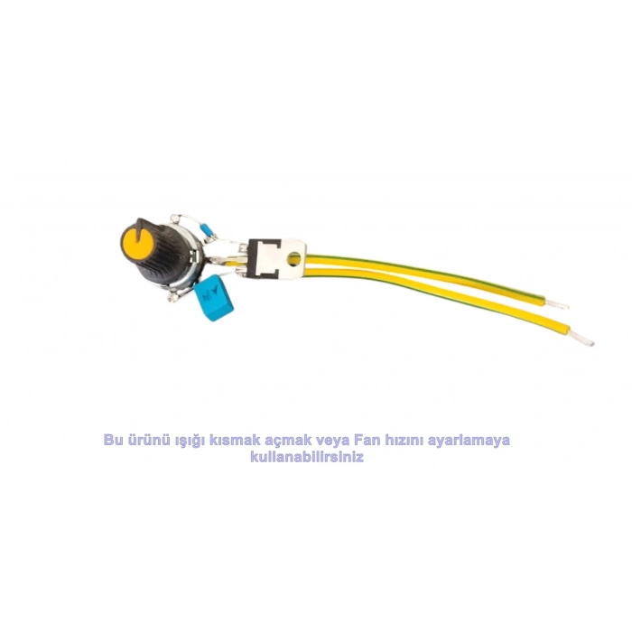 ENDER 220 Volt Hazır Dimmer Devresi Anahtarlı Potans B500K(Hız Devir ve Işık Lümen Ayarı Yapılabilir)