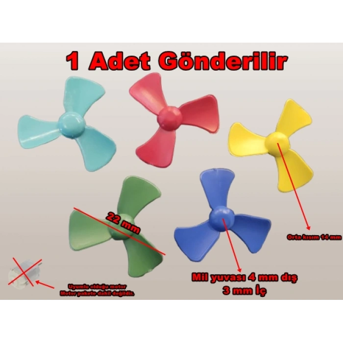 ENDER 3 Kanatlı Deney Motoru Pervanesi Plastik