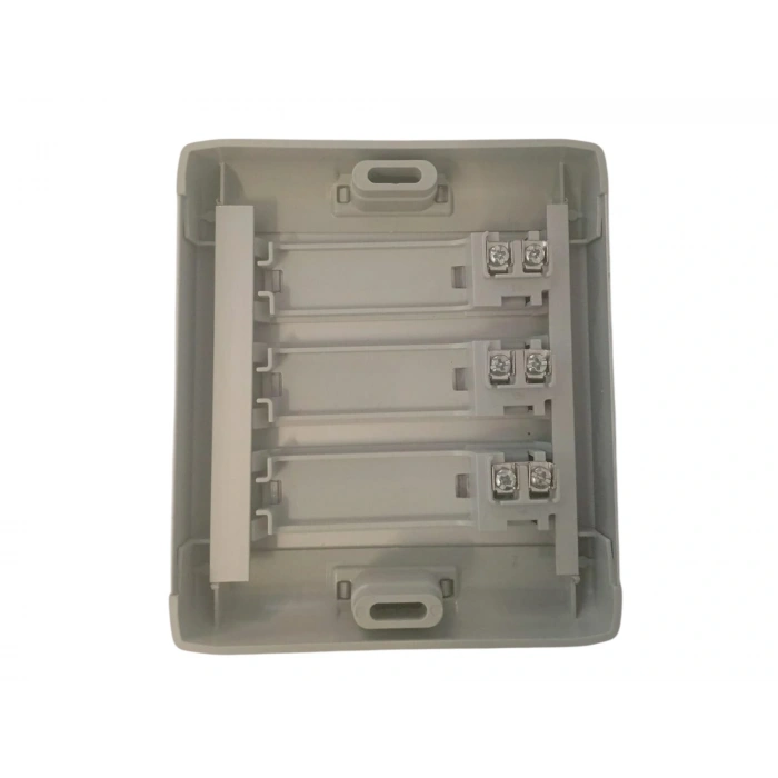 ENDER Işıksız 3lü Etiketli Alüminyum Zil Paneli 3 Butonlu