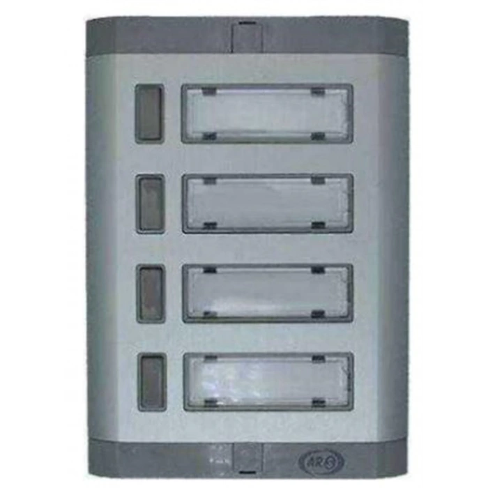 ENDER Işıksız 4lü Etiketli Alüminyum Zil Paneli 4 Butonlu