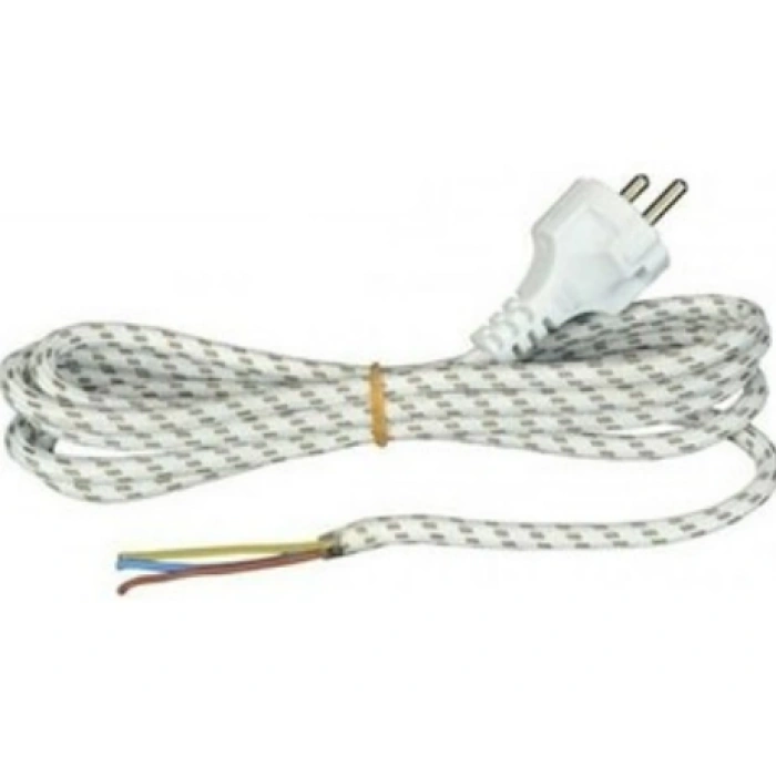 ENDER 3x0.75mm 2.5 Mt. Fişli Hazır Ütü Kablosu Yanmaz Slikon Kauçuk (Ütü Kordonu)