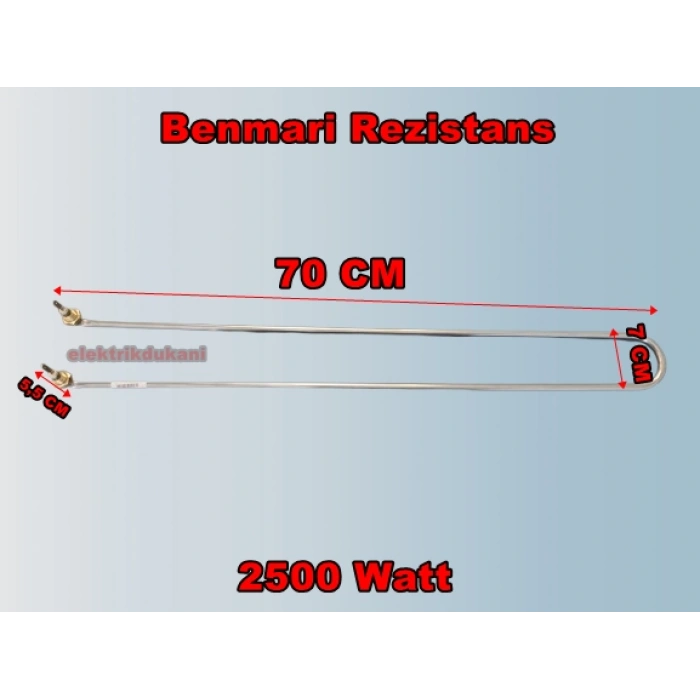 ENDER Benmari 70cm 2500w Rekorlu Kıvrık Rezistans 220v 8.5? Cr-Ni