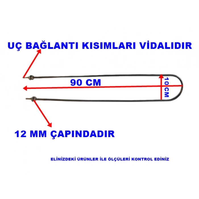 ENDER Benmari 90cm 2500w Rekorlu Düz Rezistans 220V 8.5? Cr-Ni