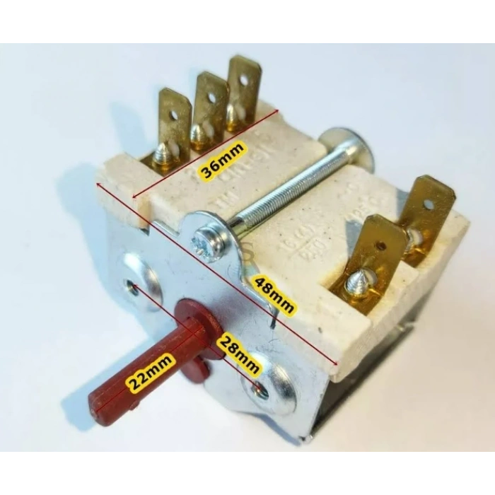 ENDER Çevirmeli Porselen Anahtar 3+2 Çift Giriş Üç Çıkış 3 Kademe