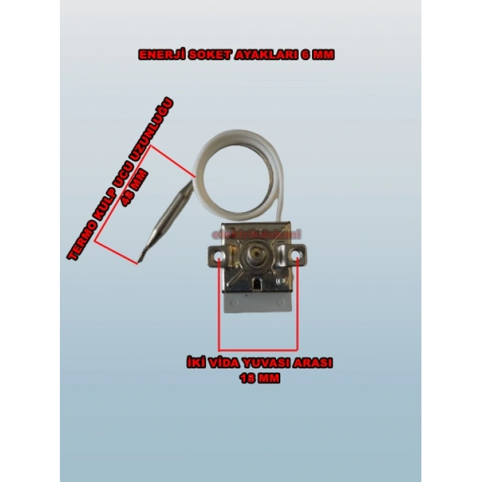 ENDER Gazlı Termostat 50-250 Derece 3 Çıkışlı