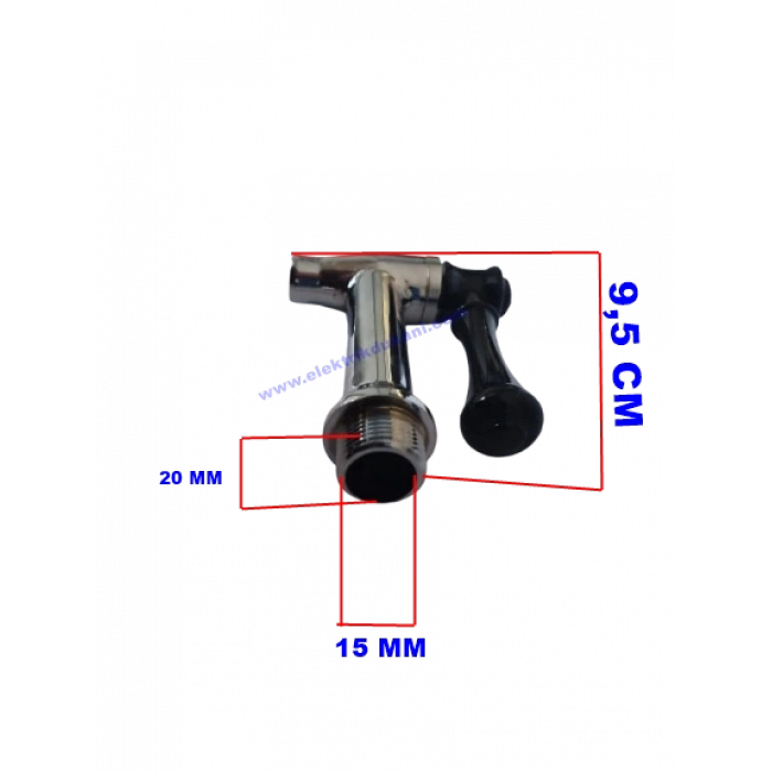 ENDER İnce Dişli T Kahveci Kazan Semaver Musluğu (3/8 Dişli Dıştan Dişli)