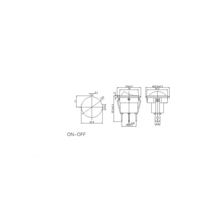 ENDER 0-1 Yuvarlak Işıklı Anahtar 21mm