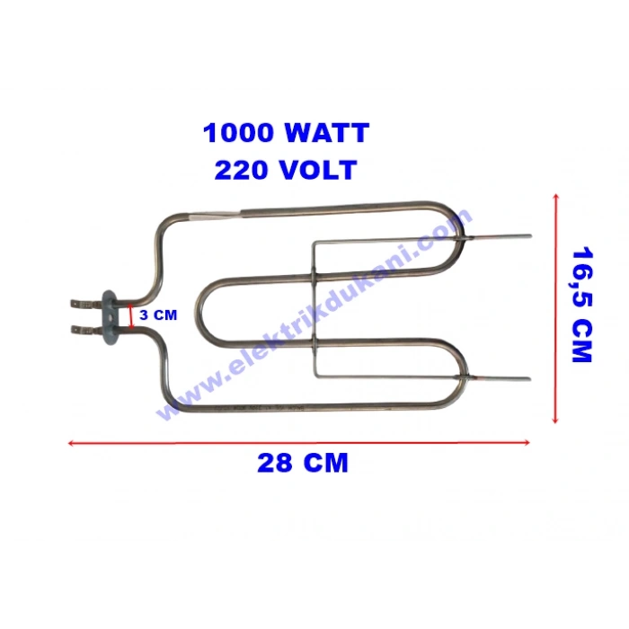 ENDER 1000w Flanşlı Barbekü Izgara Rezistansı 220v 6.5 ? Cr-Ni