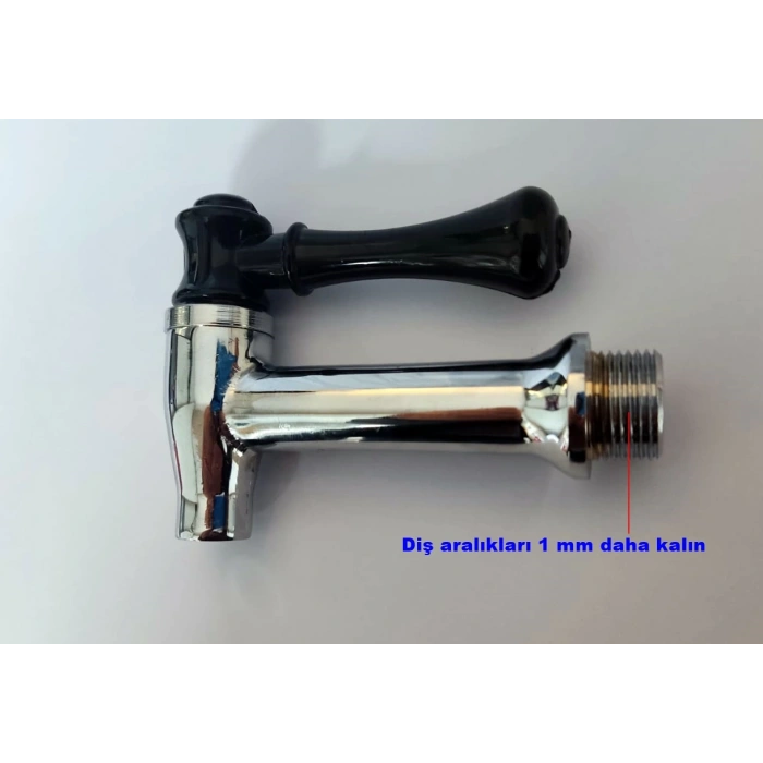 ENDER Kalın Dişli T Kahveci Kazan Semaver Musluğu (Dıştan Dişli)