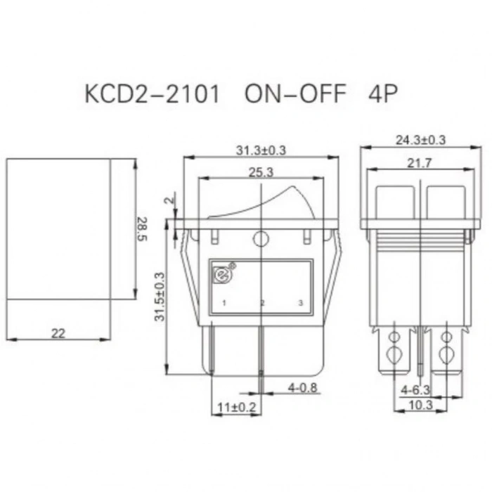 ENDER Kaliteli İkili Işıksız Anahtar 16A (Yüksek Kaliteli Amper)