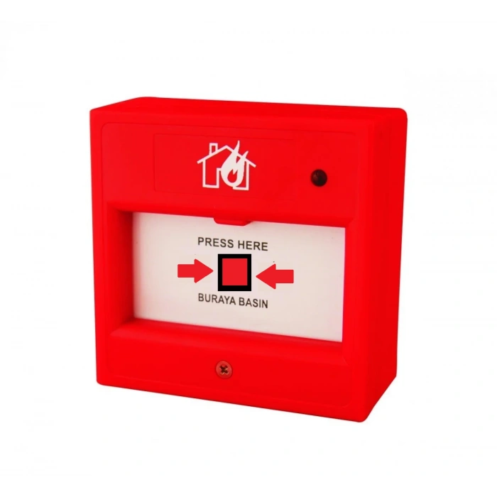 ENDER Kare Yangın İkaz Alarm Butonu Muhbir (Tekrar Kurulabilir)