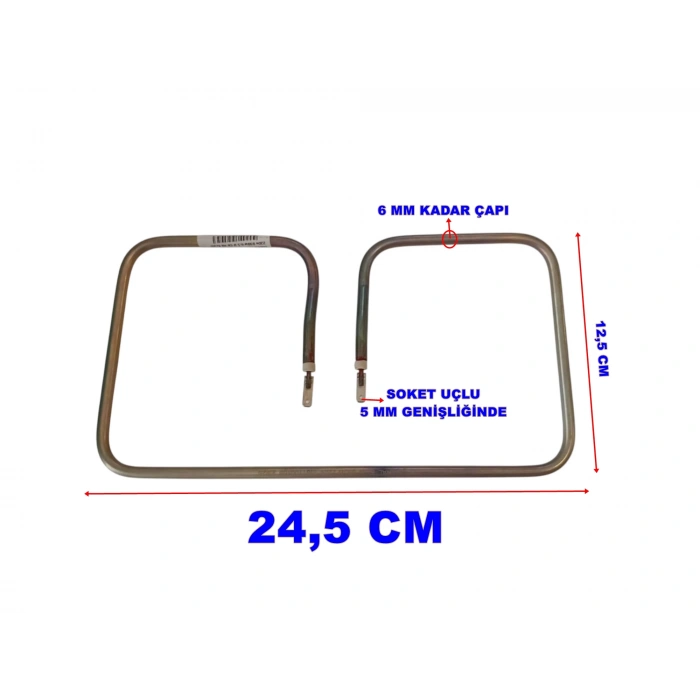 ENDER Lider Tost Rezistansı 220v 850w 6.5 ? CR-Nİ Krom (220 Volt 850 Watt)