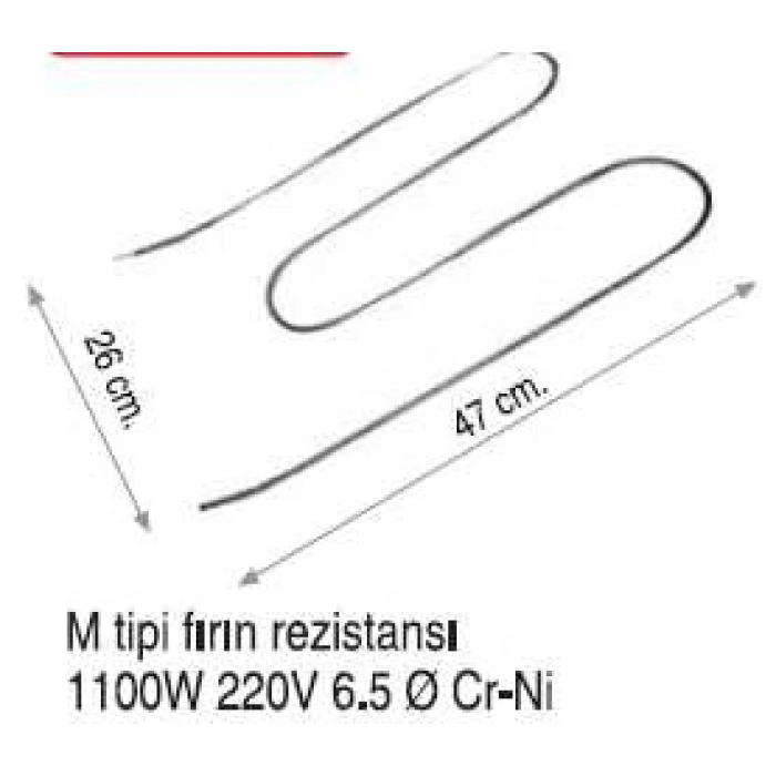 ENDER 1100w M Tipi Fırın Rezistansı 220v 6.5? Cr-Ni