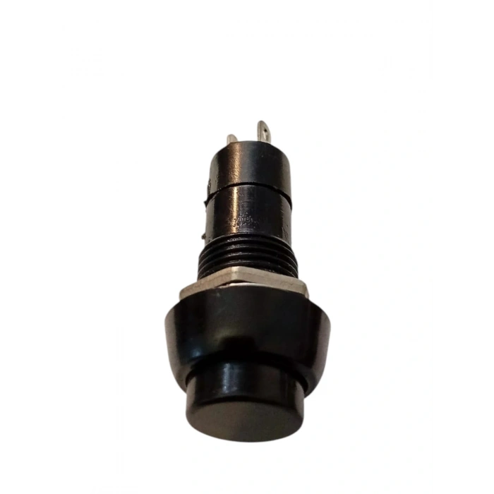 ENDER Plastik SİYAH Yuvarlak Yaylı Buton Anahtar 12mm