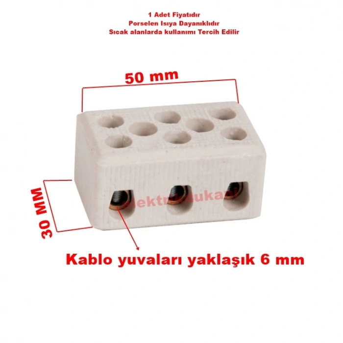 ENDER Porselen Klemens No:3 3Lü 6-10mm