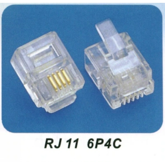 ENDER RJ11 Telefon Jakı Plug 6P 4C  (Altı Pin Dört Kontak)