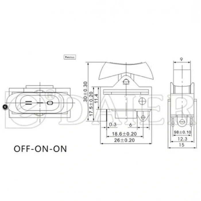 ENDER 0-1-2 SİYAH Saç Kurutma Fön Makinesi Anahtarı