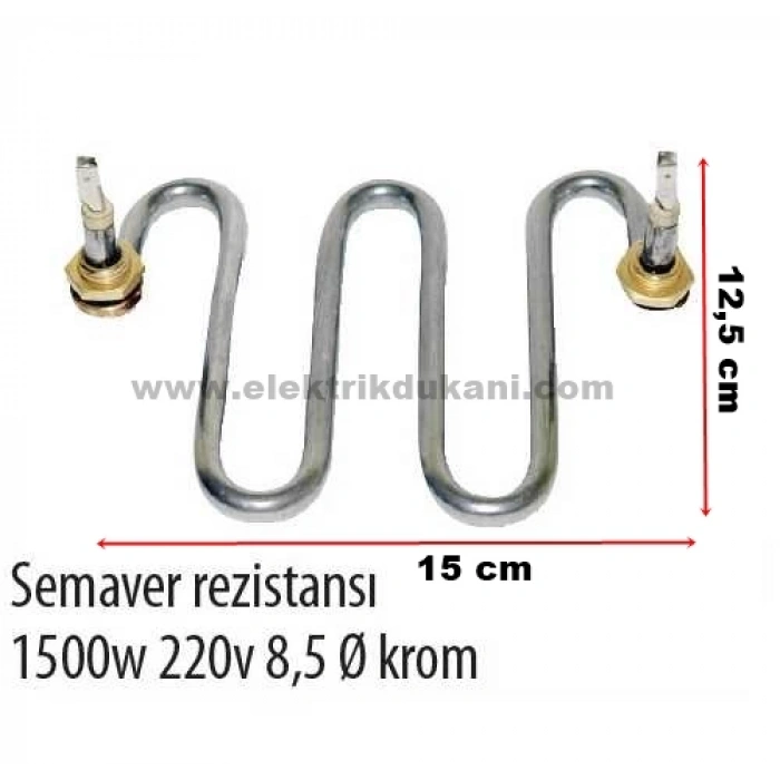 ENDER M Model 1500w Semaver Çaymatik Çay Kazanı Rezistansı 220V 8.5 ? Cr-Ni
