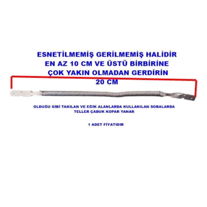 ENDER 500w Soba Rezistansı Kısa Cam Teli 220V (500 Watt Cam Rezistans Teli PİYASA)