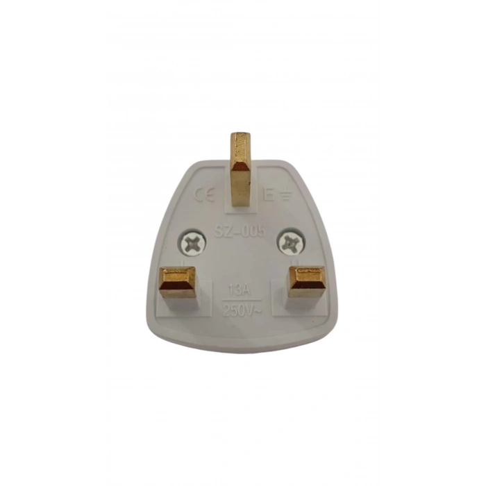 ENDER Türk Fişini - İngiliz Fişine Çevirecek Erkek Adaptör (İngiliz Prizini Türk Prizine Çevirme Aparatı Universal Fiş)