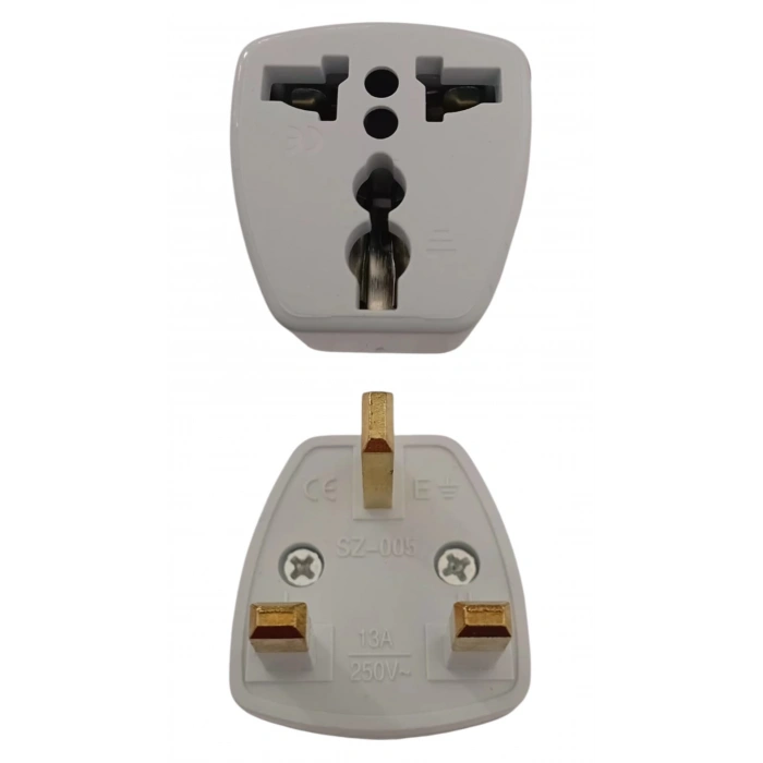 ENDER Türk Fişini - İngiliz Fişine Çevirecek Erkek Adaptör (İngiliz Prizini Türk Prizine Çevirme Aparatı Universal Fiş)