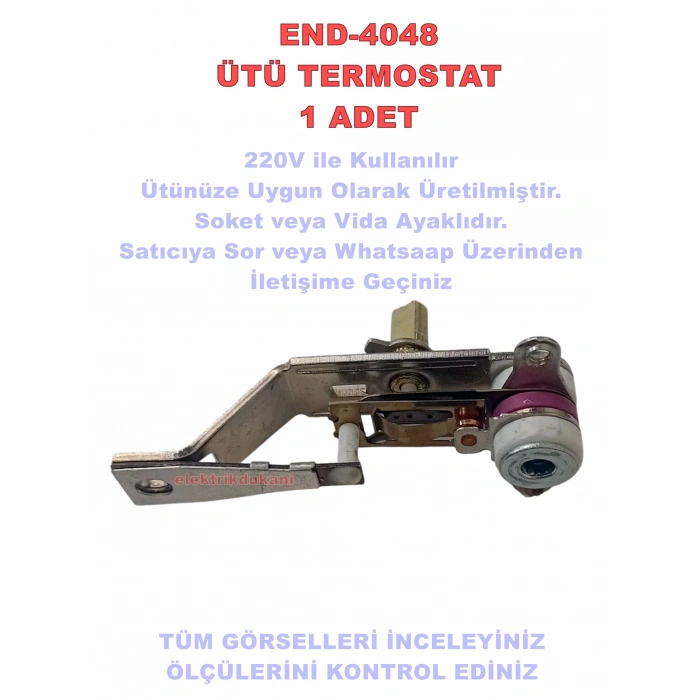 ENDER Ütü Termostatı Kısa Mil (Mil Boyu: 11mm)