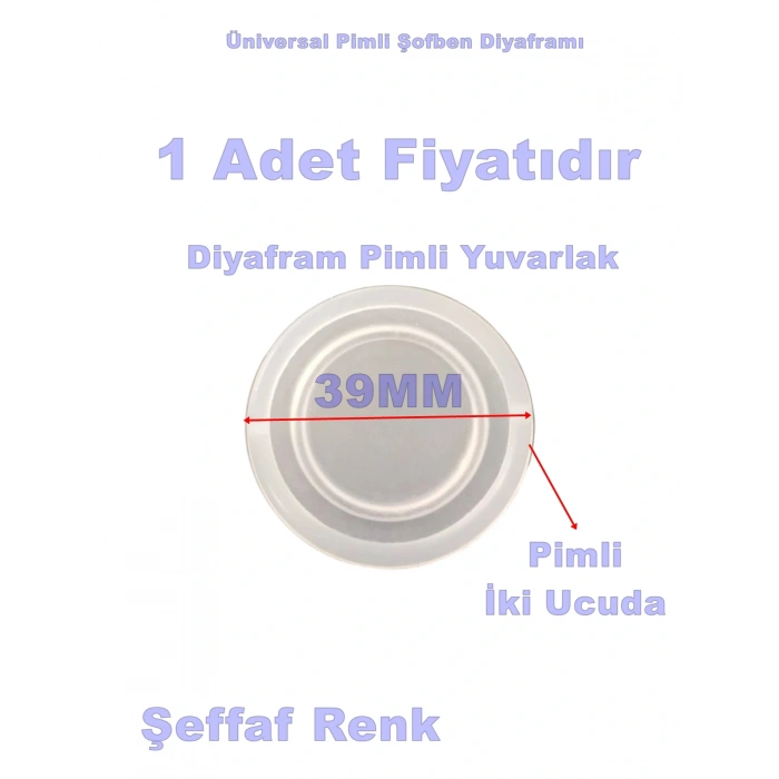 ENDER Yuvarlak Slikon Şofben Diyafram Contası 39mm Pimli