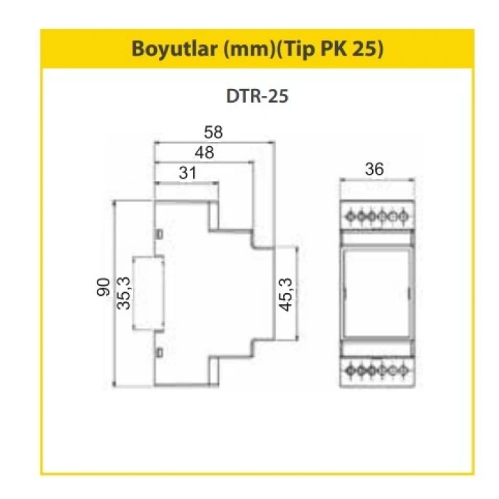 ENTES DTR-10 220V ASTRONOMİK ZAMAN ROLESİ 2 ROLE