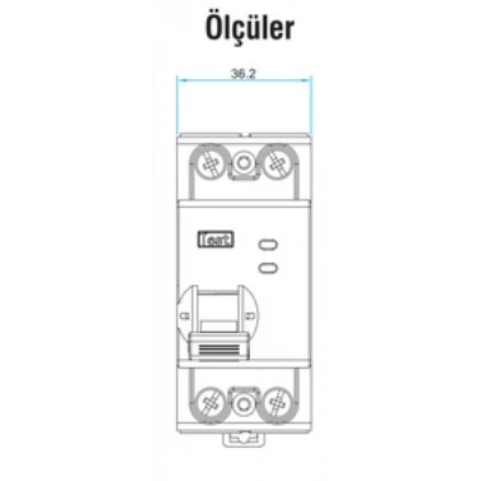 ESEM NORA 1X40A  30MA KAÇAK AKIM RÖLESİ