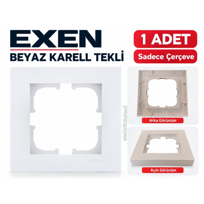 EXEN Beyaz KARELL Tekli Çerçeve