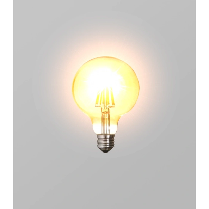 GECEM G95 AMBER 6w E-27 Fılament Rustik Led Ampul 2700K (BALON) 660lm
