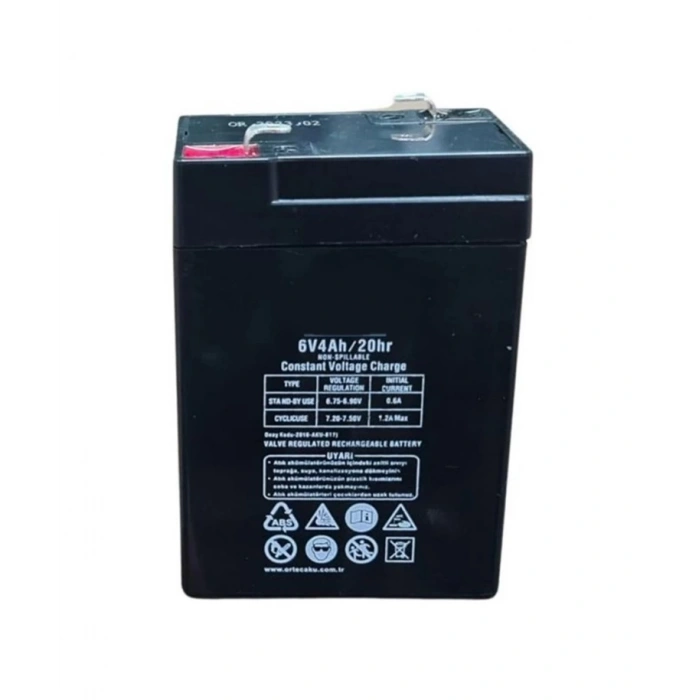 GENEL 6v 4A Kuru Bakımsız Akü Işıldak ve Fener - Terazi Aküsü