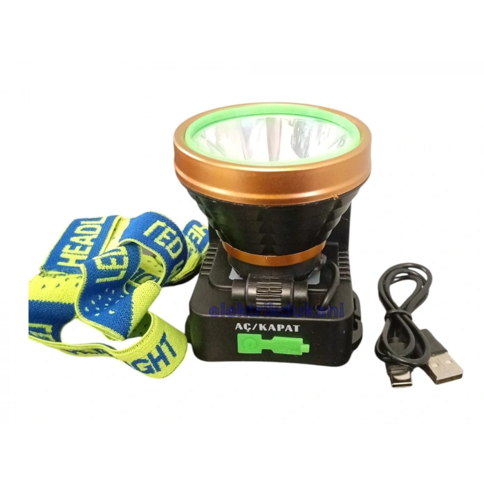 GOLD SILVER Solar Panelli Güneş Enerjili 60 Watt TYP-C Şarjlı Kafa Lambası IP20