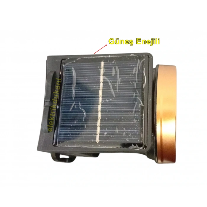 GOLD SILVER Solar Panelli Güneş Enerjili 60 Watt TYP-C Şarjlı Kafa Lambası IP20