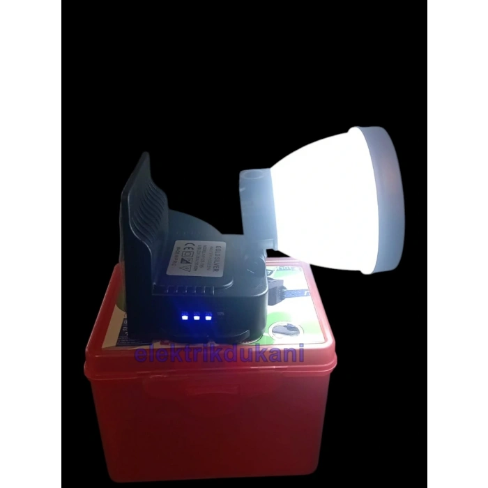 GOLD SILVER Solar Panelli Güneş Enerjili 60 Watt TYP-C Şarjlı Kafa Lambası + Ortam Aydınlatma IP20