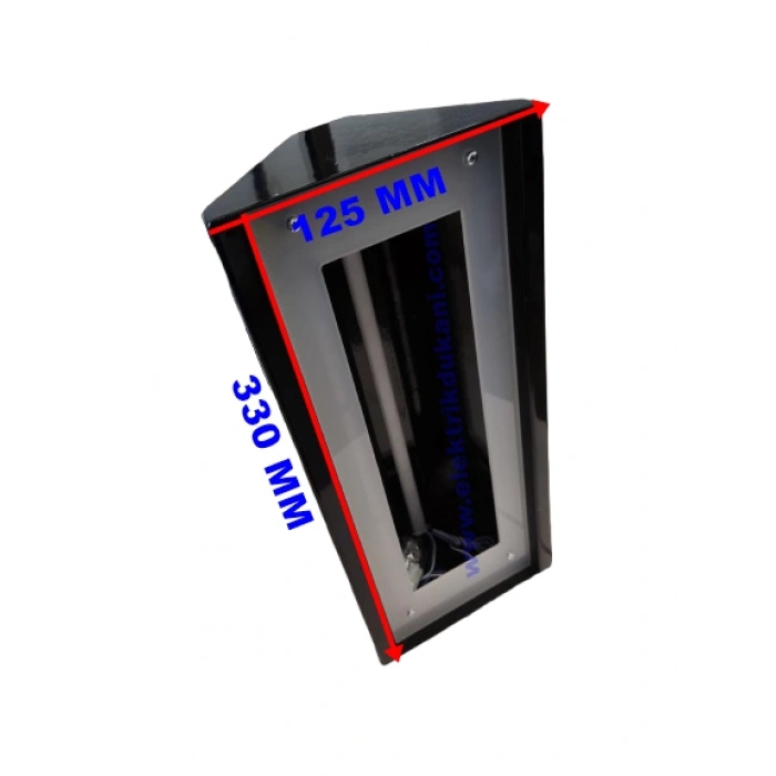 Görüntülü Zil Paneli Çevirme Aparatı SİYAH 330mm x 125mm (Kameralı Tuşlu Panellere Uyumlu)