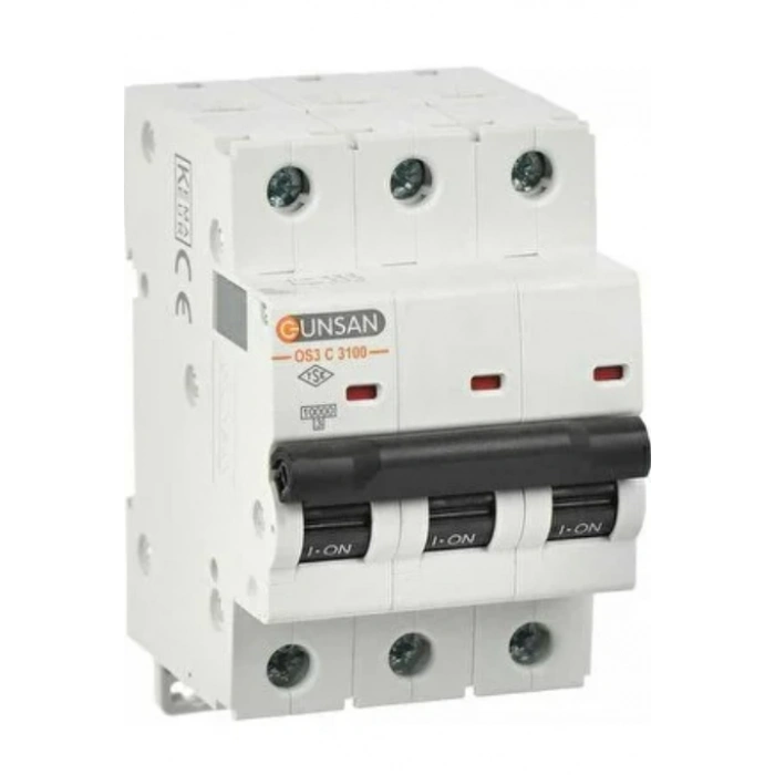 GÜNSAN 3X50A 10kA C Tip 3P Otamat Sigorta Valta