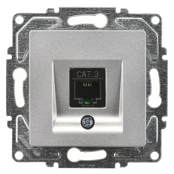 GÜNSAN EQONA GÜMÜŞ NÜMERİS TELEFON PRİZİ CAT3 MEKANİZMA