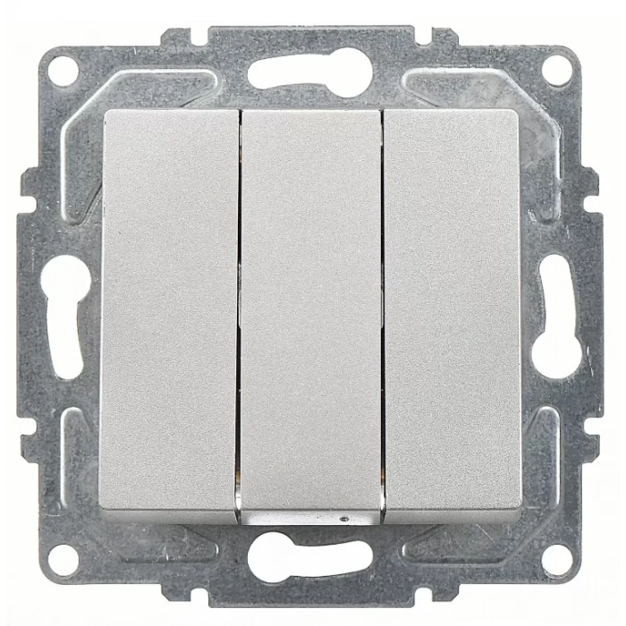 GÜNSAN EQONA GÜMÜŞ ÜÇLÜ ANAHTAR MEKANİZMA