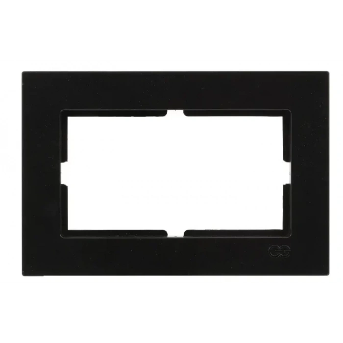 GÜNSAN EQONA SİYAH İKİLİ TOPRAKLI PRİZ SIVAALTI ÇERÇEVE