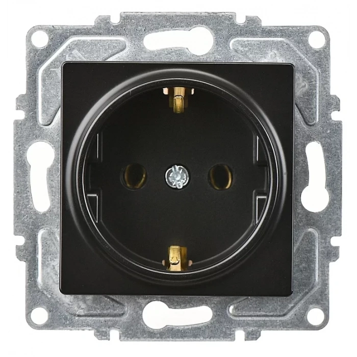 GÜNSAN EQONA SİYAH TOPRAKLI PRİZ DÜĞME MEKANİZMA