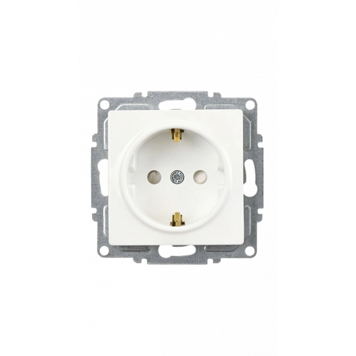 GÜNSAN Visage BEYAZ Topraklı Priz Sıva Altı (Çerçevesiz)