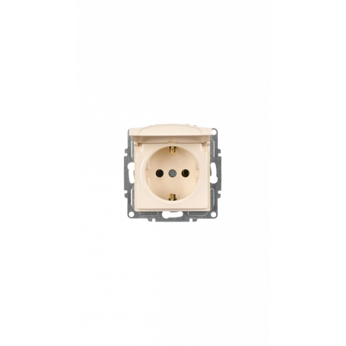 GÜNSAN VİSAGE KREM KAPAKLI TOPRAKLI PRİZ