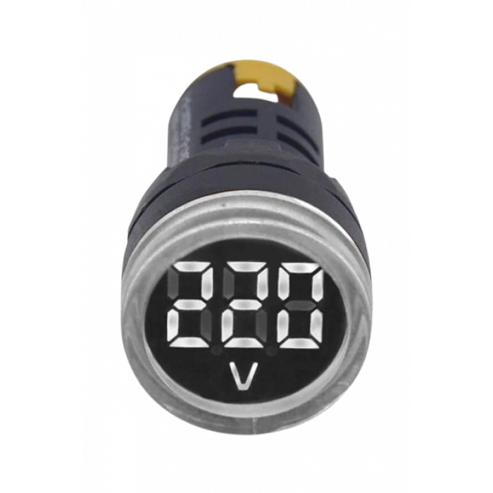 GWEST 24v-550v Voltmetreli BEYAZ (şeffaf) Sinyal Lambası 220v Göstergeli 22mm