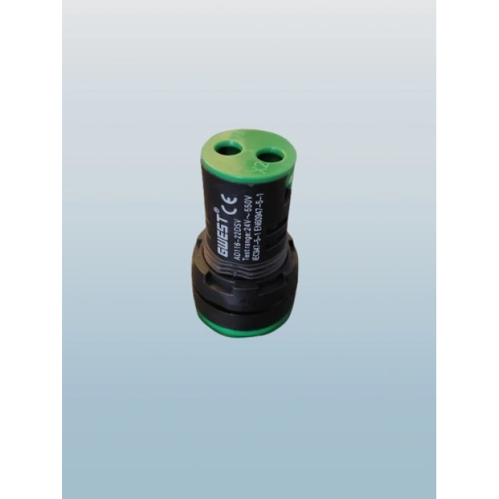 GWEST 24v-550v Voltmetreli YEŞİL Sinyal Lambası 220v Göstergeli 22mm