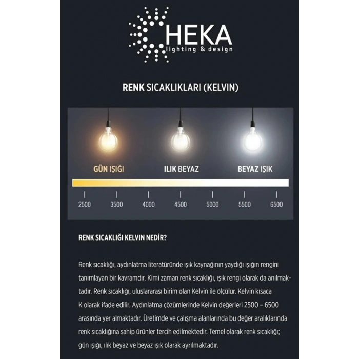 HEKA 6W RUSTİK LED AMPUL BEYAZ 6500K ŞEFFAF
